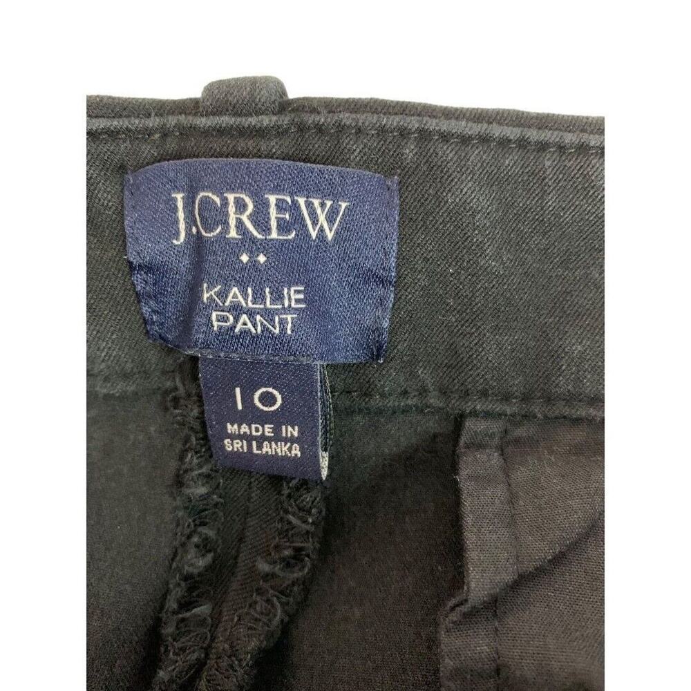 Size 10 J.Crew Womens Black Kallie Pants Straight Leg Crop Style BO899 - Picture 6 of 8